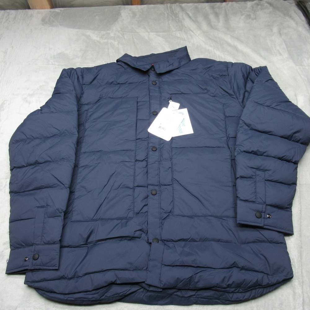 Obermeyer Down Jacket Mens XL Blue Explorer Snow 600 Fill Light Puffer $249 NEW